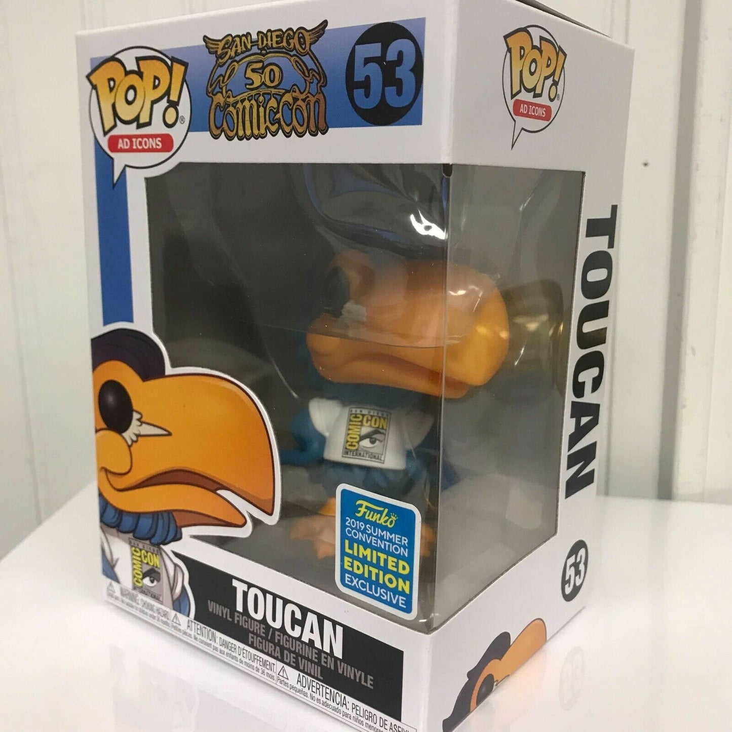 Funko Pop Toucan 53 & PEZ Dispenser 2pc SET -SDCC 50th Anniversary EXCLUSIVE NIB