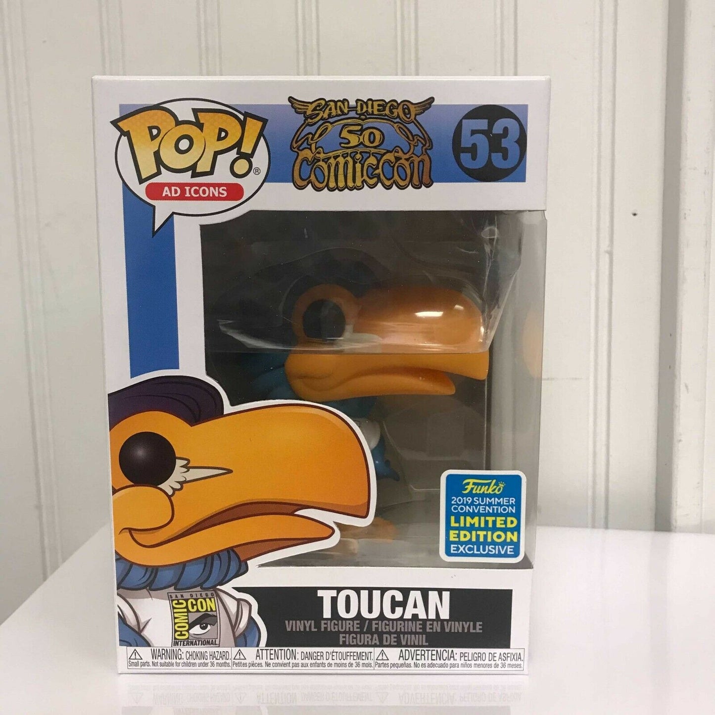 Funko Pop Toucan 53 & PEZ Dispenser 2pc SET -SDCC 50th Anniversary EXCLUSIVE NIB