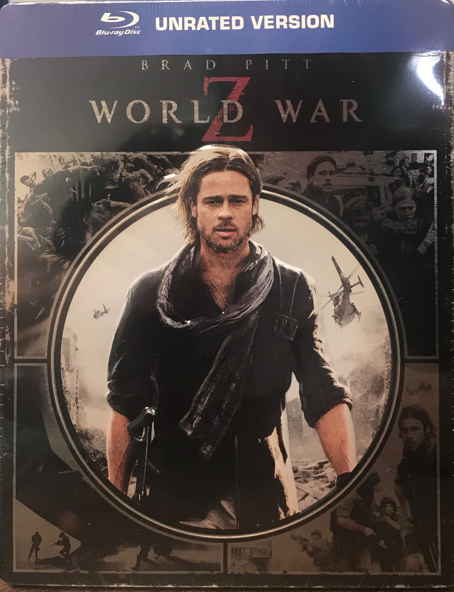 World War Z (Unrated) Blu-ray Embossed Metalpak Steelbook (DENTED)